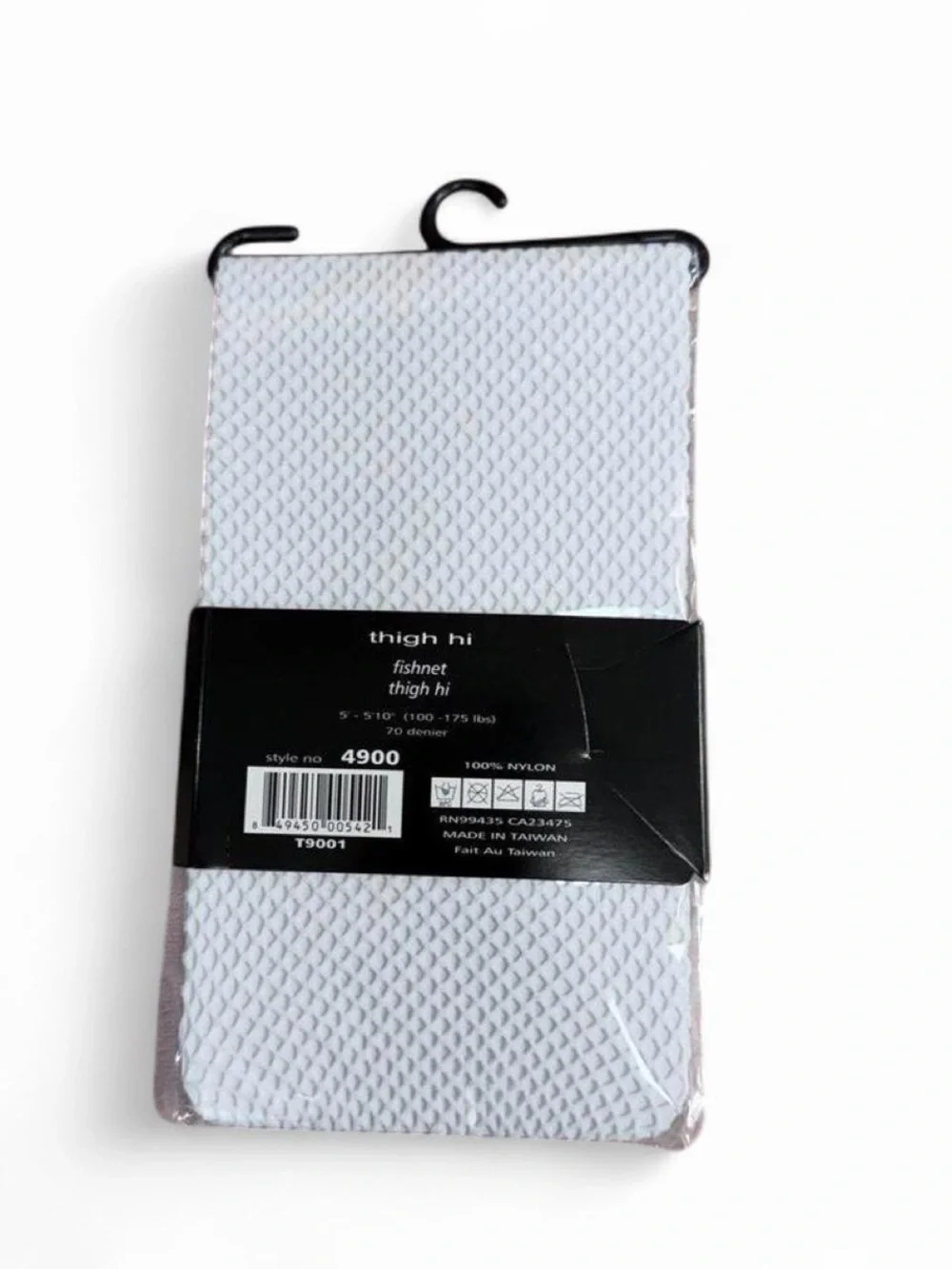 Y2K Deadstock 2000s white tigh high fishnet tights